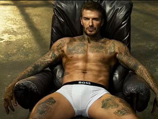 David Beckham wowed fans with his raunchy underwear campaign for Boss One. Picture: Supplied