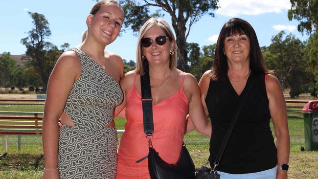 ALEXANDRA, AUSTRALIA - MARCH 16 2024 Chantelle, Kylie and Maria attend the 2024 Alexandra Picnic Cup Picture: Brendan Beckett