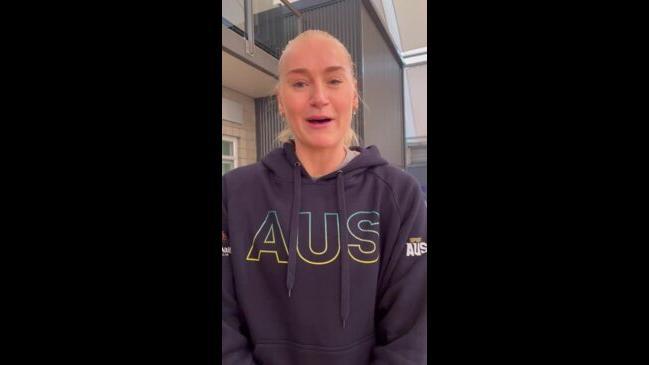 Diamonds captain Jo Weston speaks to the media
