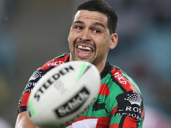 Souths Cody Walker during the South Sydney v Melbourne Storm NRL match at ANZ Stadium, Homebush. Picture: Brett Costello