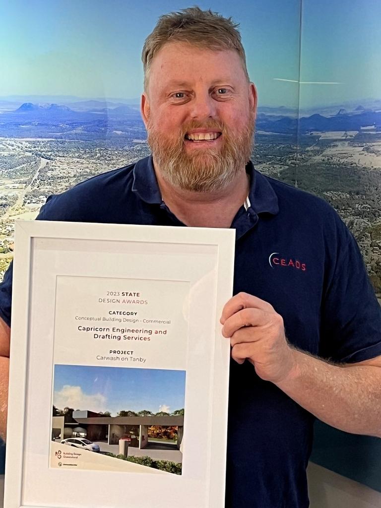 Yeppoon company CEADS were received a building design award for their Carwash on Tanby project.