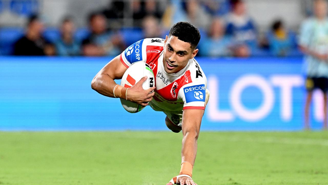 Tyrell Sloan remains unsigned for 2025, but Dragons coach Shane Flanagan has backed him as the club’s long term fullback. Picture: Getty Images