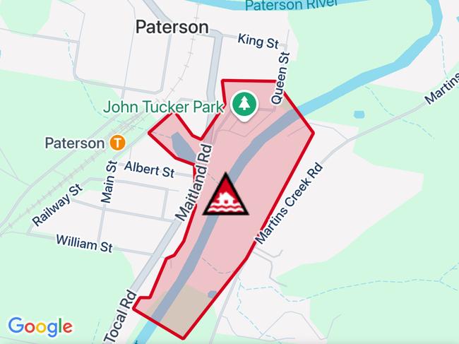 NSW floods: Suburbs at risk. Picture: Hazards Near Me NSW