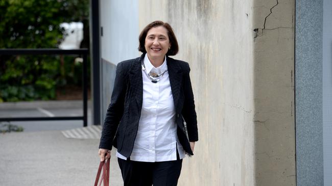 Energy Minister Lily D'Ambrosio arrives at Parliament House in Melbourne. Picture: Andrew Henshaw