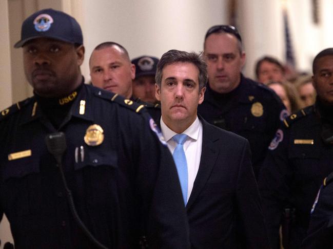 Michael Cohen has given a stunning take-down of US President Donald Trump in Congress. Picture: AFP 