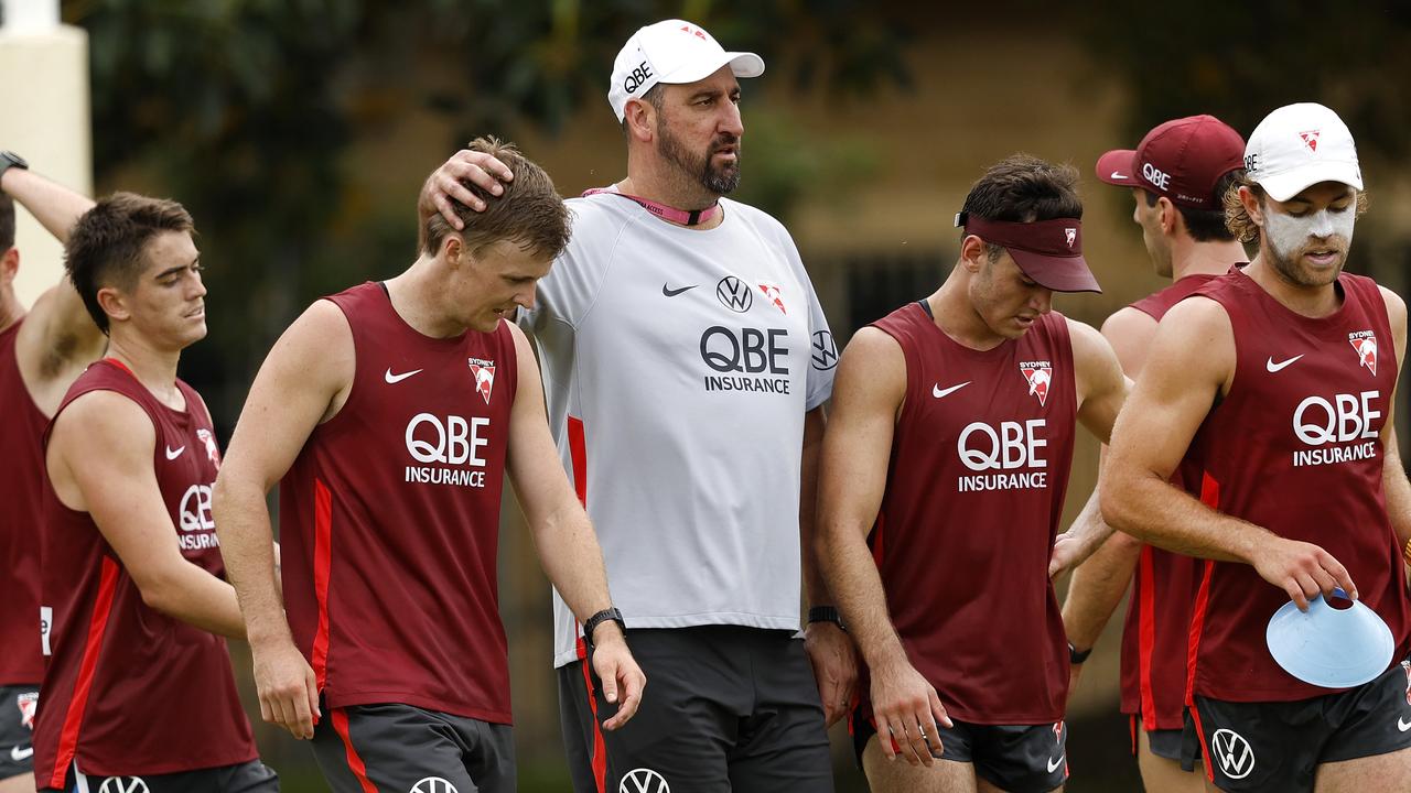 'Stare it in the face': Swans endure 'tough' grand final review in Cox's mission to 'move forward'