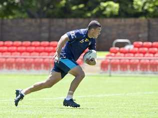 RETURNING HALF: Gold Coast Titans player Ashley Taylor is looking forward to tomorrow's match against the St George Illawarra Dragons. Picture: Kevin Farmer