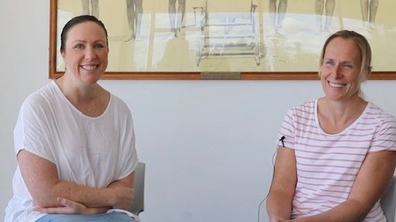 Sisters Mel and Georgina Pelly, who have volunteered at Manly Life Saving Club for many years. Picture: Chris Curulli.