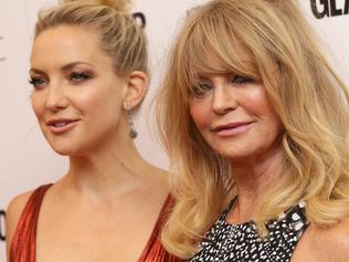 Kate Hudson and Goldie Hawn pose for photographers upon arrival at the Glamour Women Of The Year Awards in London, Tuesday, 2 June, 2015. (Photo by Joel Ryan/Invision/AP)