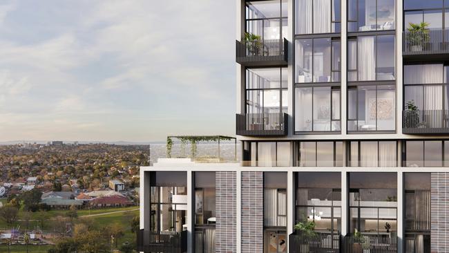 An artist’s impression of the Tempo apartments development in Box Hill. File picture.