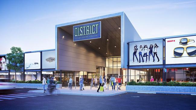 An artist impression of the proposed District Outlet Centre at Parafield.