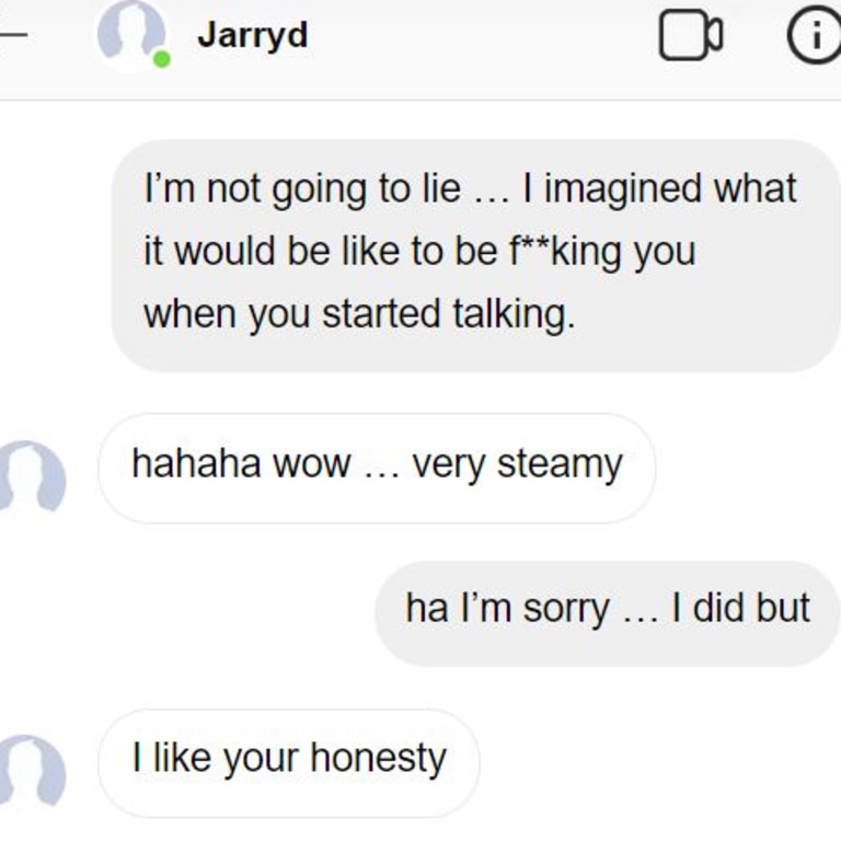 Instagram mock-up messages between the victim and Hayne.