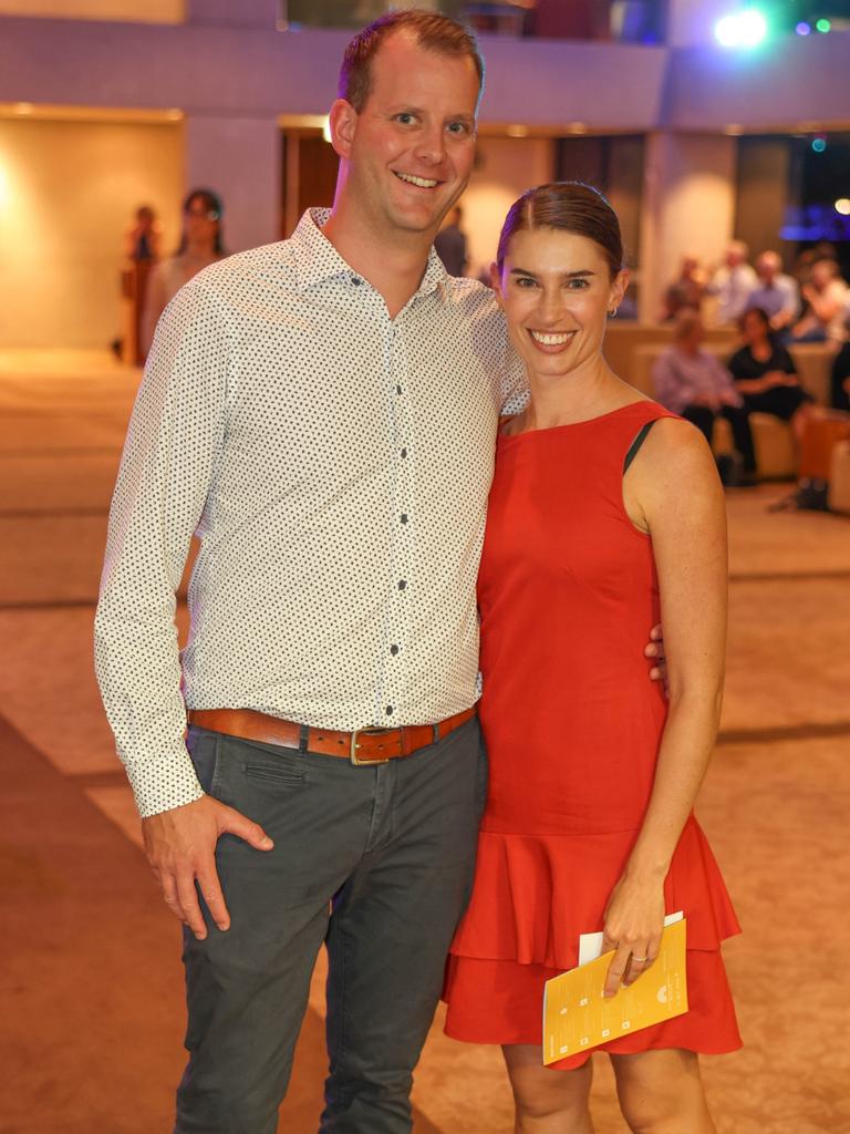 Andrew and Bree Hobbins King at the Queensland Symphony Orchestra’s first Maestro Concert of 2021, Arabian Nights - Music of Love and Intrigue, at QPAC’s Concert Hall. Picture: Peter Wallis