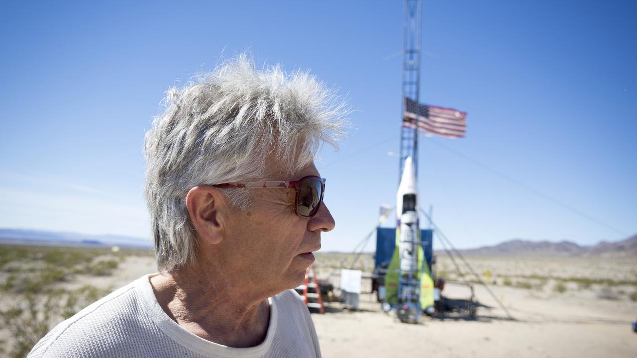 "Mad" Mike Hughes reacts after the decision to scrub another launch attempt of his rocket in March of 2018. Picture: James Quigg / Daily Press