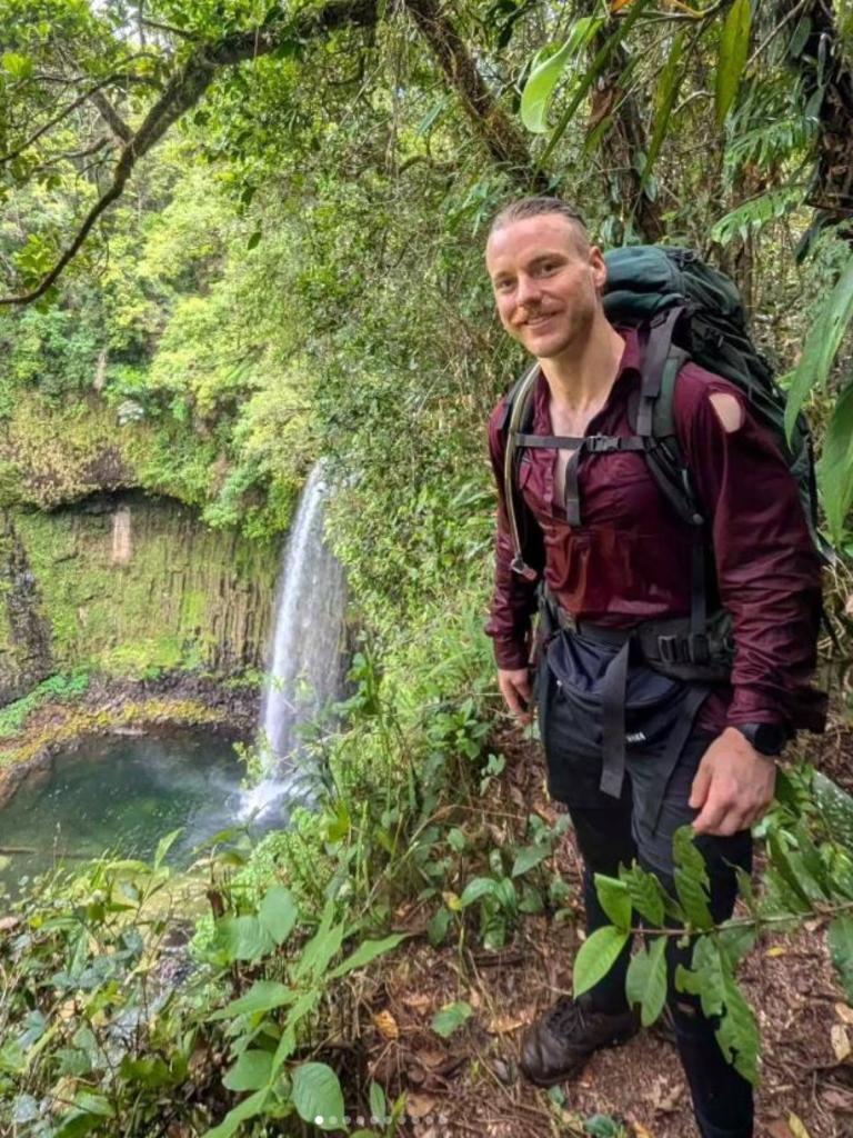 Sean Dromey at M1 falls in Wooroonooran National Park.