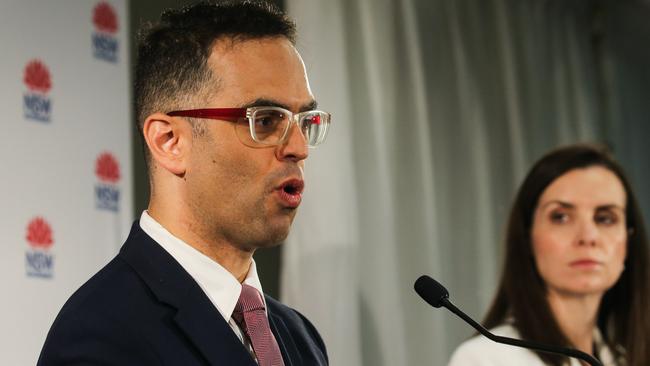 NSW Treasurer Daniel Mookhey and NSW Finance Minister Courtney Houssos address the media about the NSW budget on September 19. Picture: Gaye Gerard