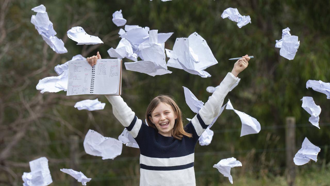 Samantha Straw’s story about an earthquake won her the Year 5-6 prize. Picture: Rob Leeson