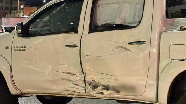 Damage to the ute involved in a serious crash at Surfers Paradise. Picture: Supplied