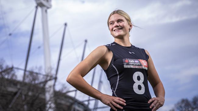 Lions academy star Lily Postlethwaite was taken by Brisbane with Pick 3 at the 2019 AFLW Draft on Tuesday.