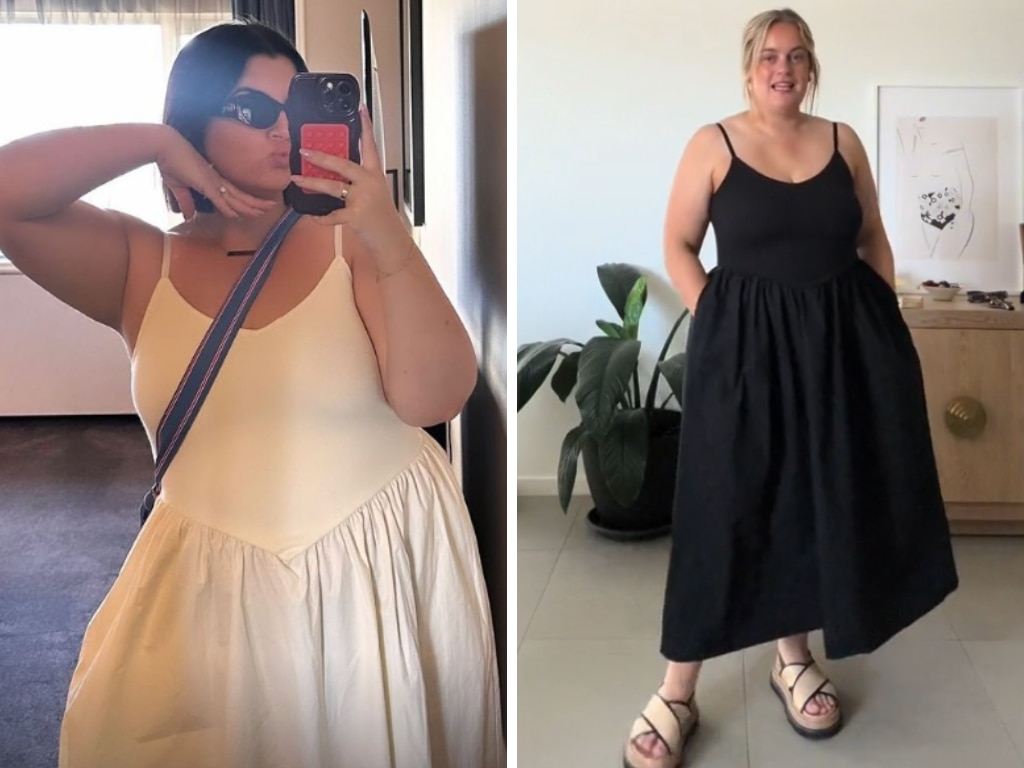 Cotton On Romee Maxi Dress. Picture: Instagram/@loveingelliesbelly, TikTok/@heidilou.