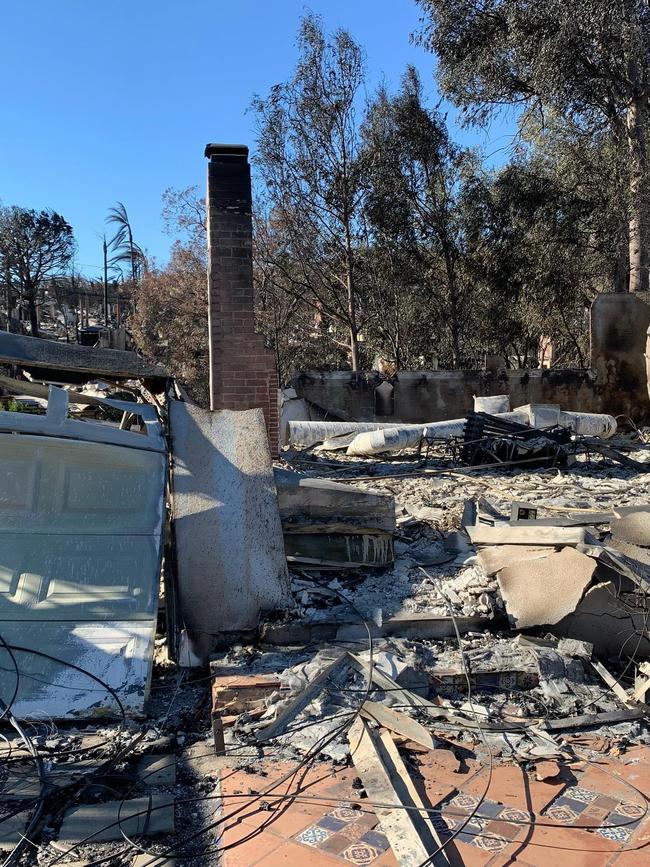 The family’s home was wiped out in the blaze. Picture: www.instagram.com/joelhouseofficial/