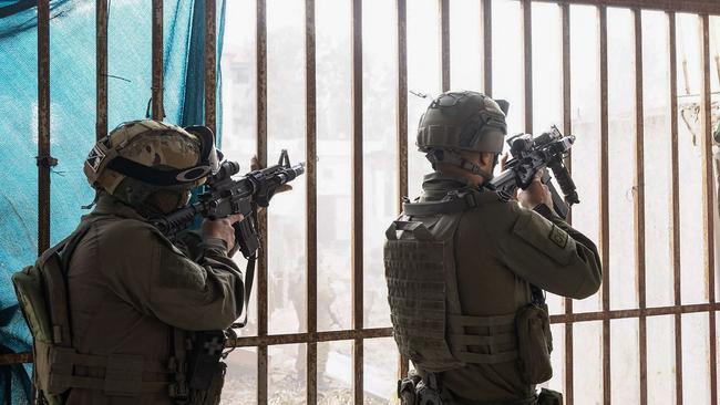 Israeli troops on the ground in the Gaza Strip this week. Picture: AFP