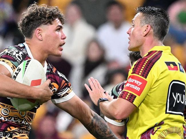 Reece Walsh didn't agree. Photo: Getty Images and Fox Sports