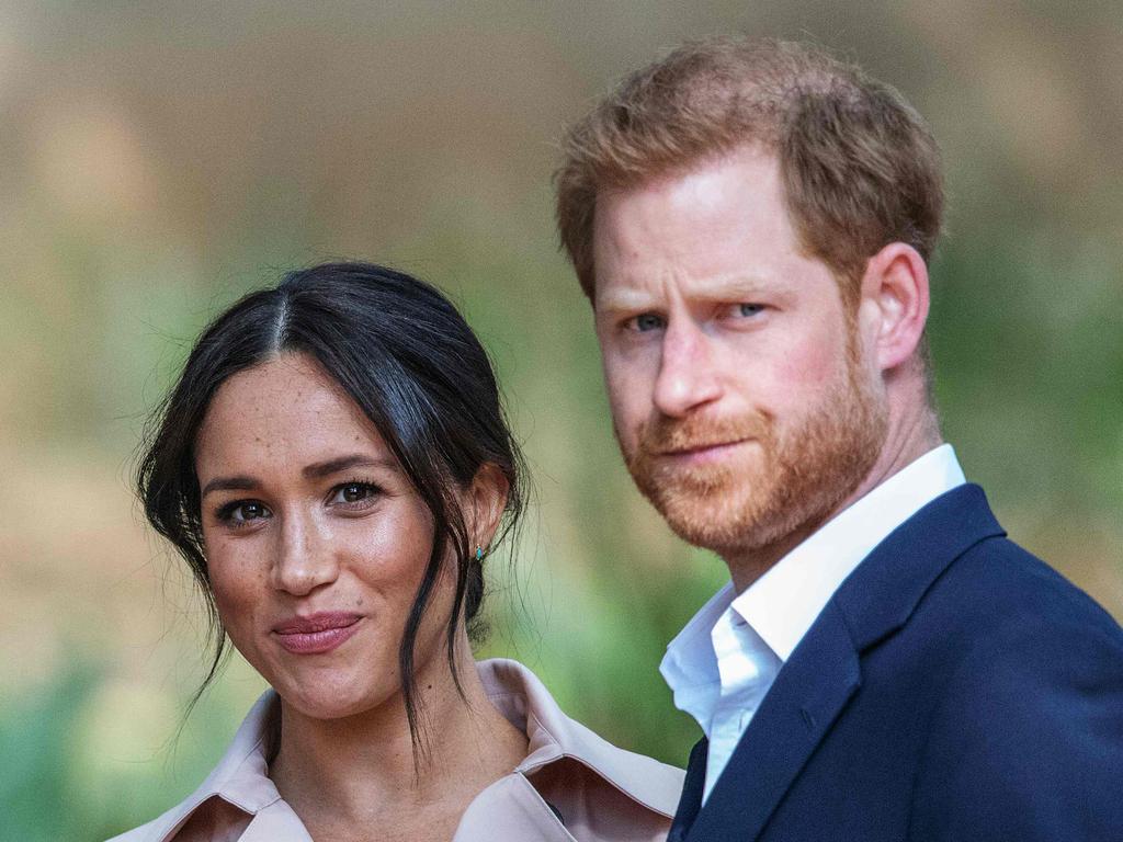 Prince Harry, and Meghan at the British High Commissioner residency in Johannesburg. Picture: Michele Spatari/AFP