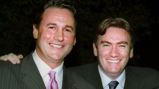 Jeffrey Browne with Eddie McGuire might be best mates, but that doesn’t necessarily mean Browne wouldn’t accept the job as Pies president.