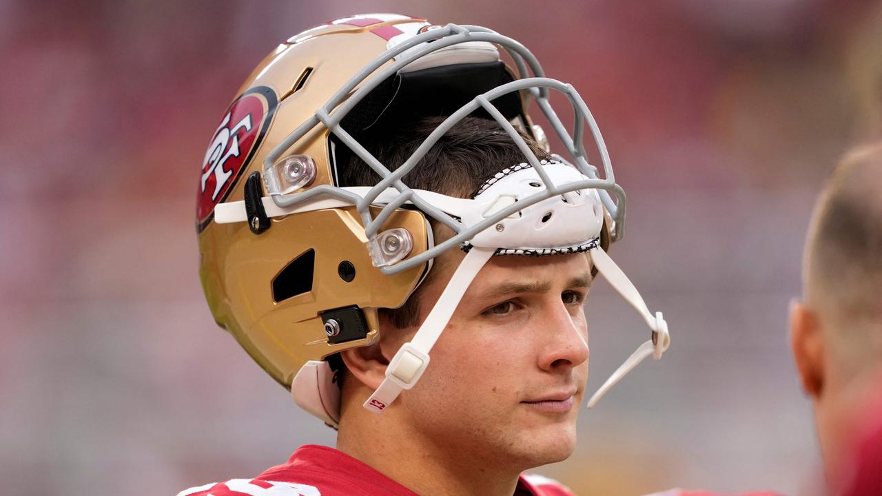 SANTA CLARA, CALIFORNIA - JANUARY 08: Brock Purdy #13 of the San Francisco 49ers looks on during the game against the Arizona Cardinals at Levi's Stadium on January 08, 2023 in Santa Clara, California. Thearon W. Henderson/Getty Images/AFP (Photo by Thearon W. Henderson / GETTY IMAGES NORTH AMERICA / Getty Images via AFP)