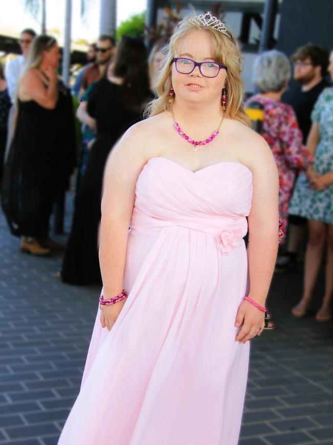 Renae Baxter at the 2023 Bundaberg Special School formal. Image credit: Bundaberg Special School.