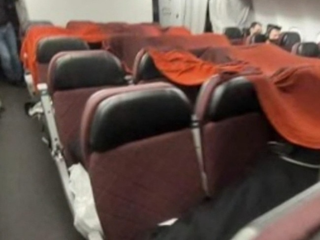 Airline crews have been forced to sleep in makeshift beds during international flights.