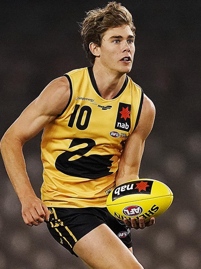 Deven Robertson in action for Western Australia during the AFL Under 18 Championships. Pic: Getty Images