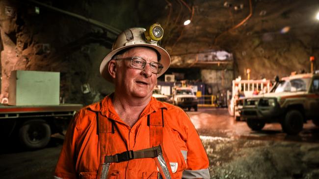 Tony Michalanney is a Jumbo driver at Olympic Dam.