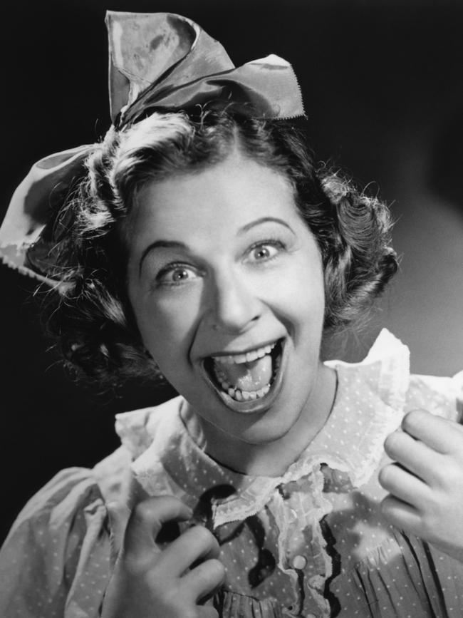 Fanny Brice in character as Baby Snooks.