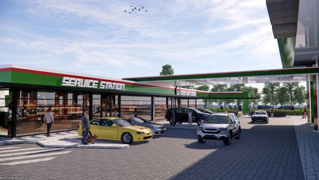 A concept image of the proposed new service station at Gympie Rd, Lawnton. Image: Commercial Real Estate