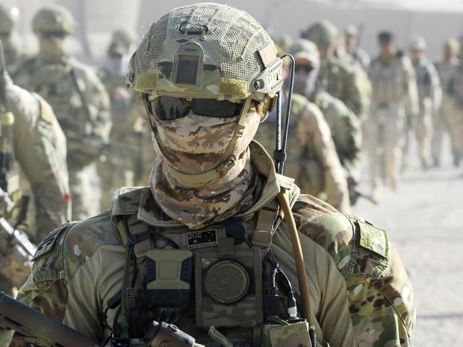 a Special Operations Task Group soldier in Uruzgan Province, Southern Afghanistan. The Albanese government has made a series of funding commitment announcements and expects defence funding to increase as a proportion of GDP to 2.3 per cent by 2033-34. Picture: Department of Defence