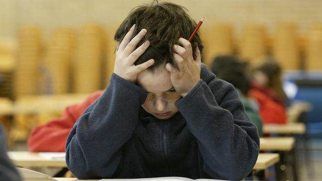 A year 6 student sits the selective high school test. Photo: Marc McCormack.