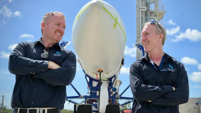 James (left) and Adam Gilmour started Gilmour Space Technologies in 2015. Picture: Supplied