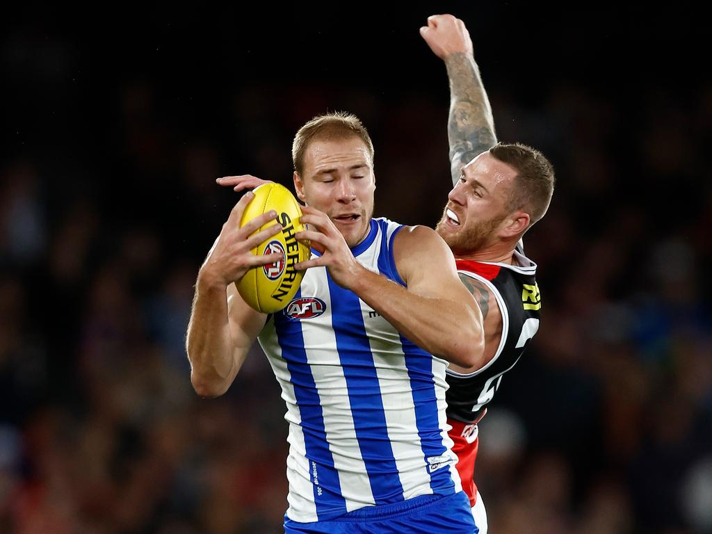 The Bombers are keen to link up with Ben McKay of the Kangaroos. Picture: Getty Images