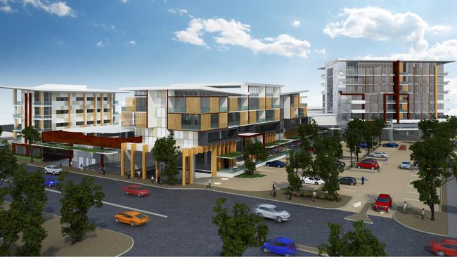 An artist impression of The Palmer Group’s project behind the Highway Hotel.