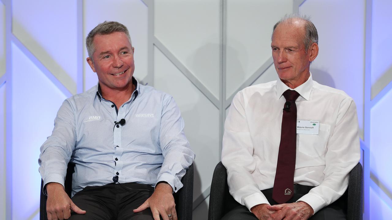 Paul Green with Wayne Bennett. Photo: Liam Kidston