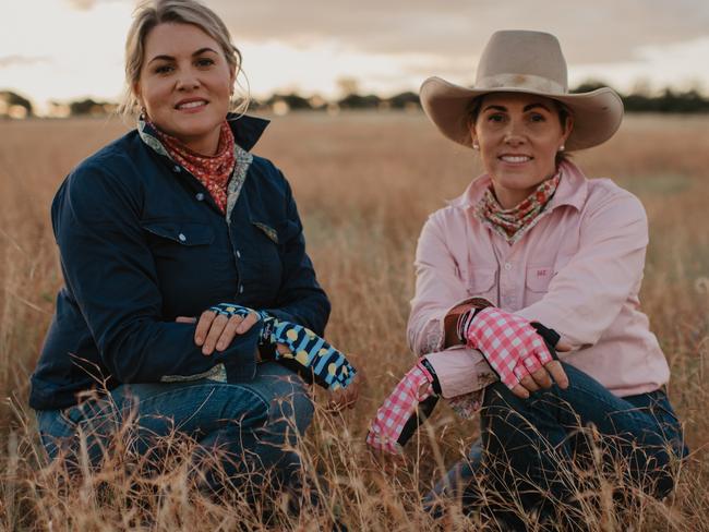 Shona Larkin and Angie Nisbet, Longreach, launched FarmHer Hands eight months ago. Picture: Supplied