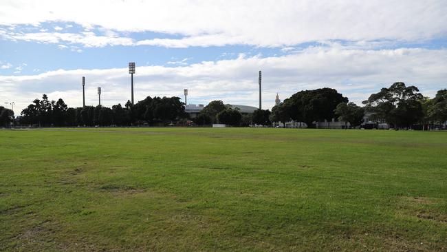 The grass parking areas at Moore Park opposite the football stadium are used by approximately 100,000 people per year. Picture: David Swift.