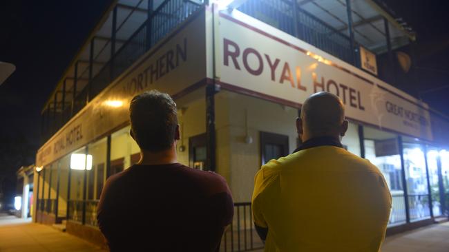 Matthew and Robert (not their real names) fought off two armed robbers at the Royal Hotel. Photo: Craig Warhurst