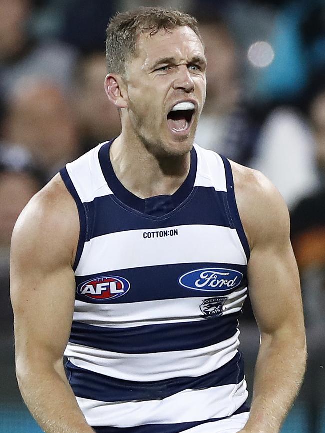 Joel Selwood has made a six-figure sacrifice to land Jeremy Cameron. Picture: Getty