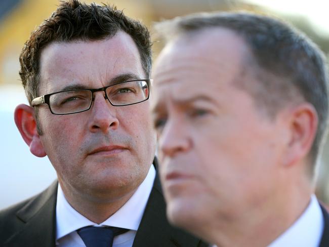 Labor MPs and turning on Daniel Andrews for cruelling Bill Shorten’s election chances. Picture: Mark Stewart