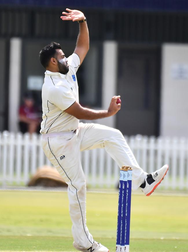 Norths bowler Nishant Dessi Third grade: Picture, John Gass