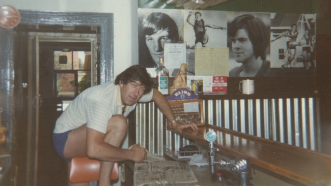 Fred Cook behind the bar at the Station Hotel. Picture: Supplied