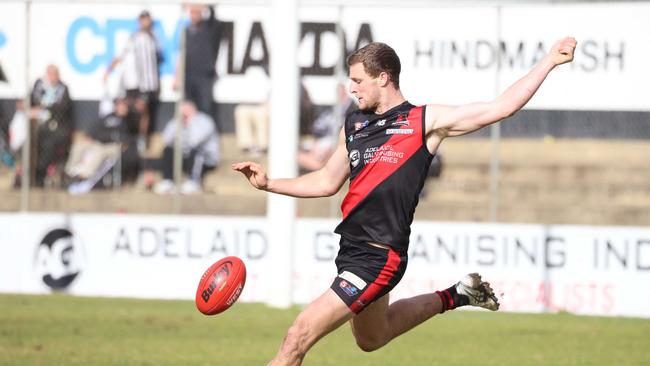 Cleeland in action for West Adelaide.Pictures: Russell Millard